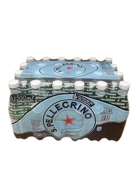 S.Pellegrino Sparkling Natural Carbonated Mineral Water 24 X 500ml